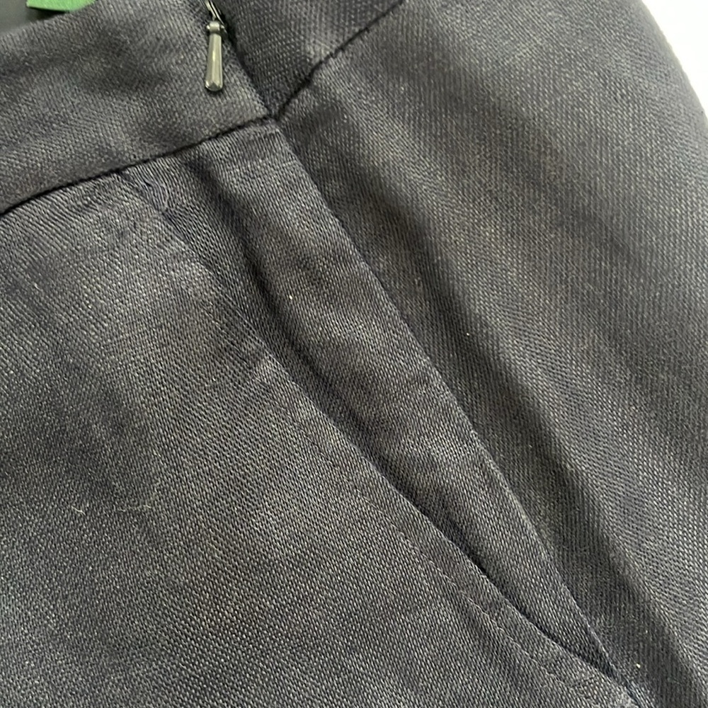 Lauren Ralph Lauren Navy Blue 100% Linen Skirt - Picture 5 of 5